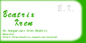 beatrix kren business card